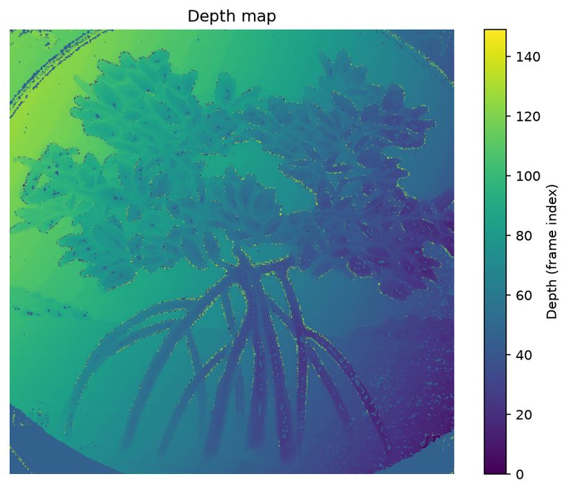 Teaser: micron-scale OCT depth map of a coin