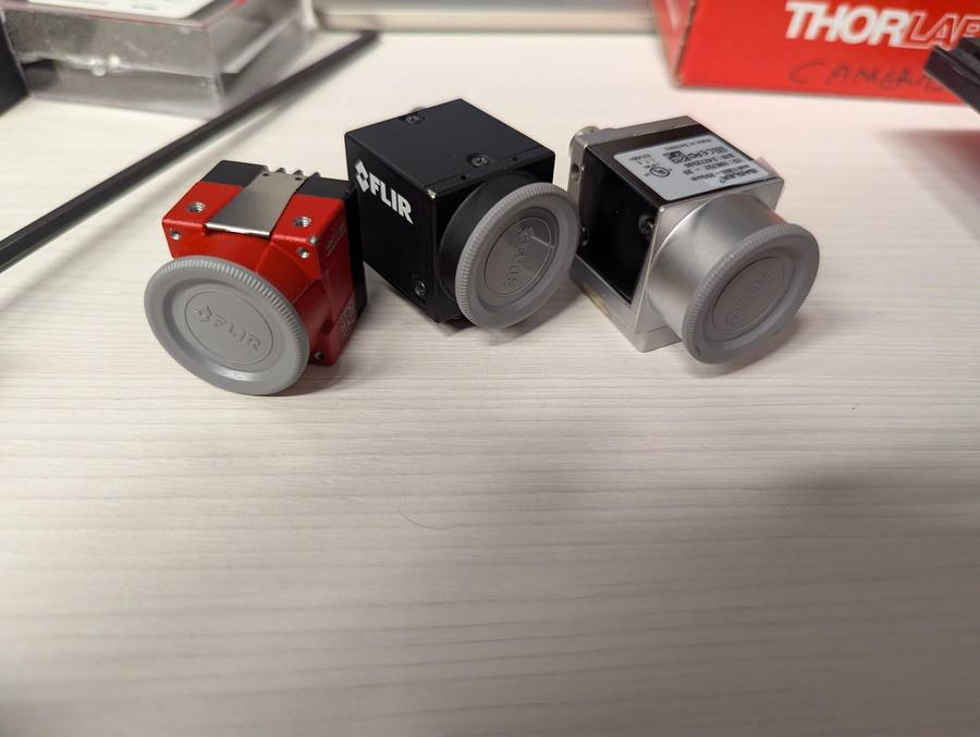 Three C-mount cameras