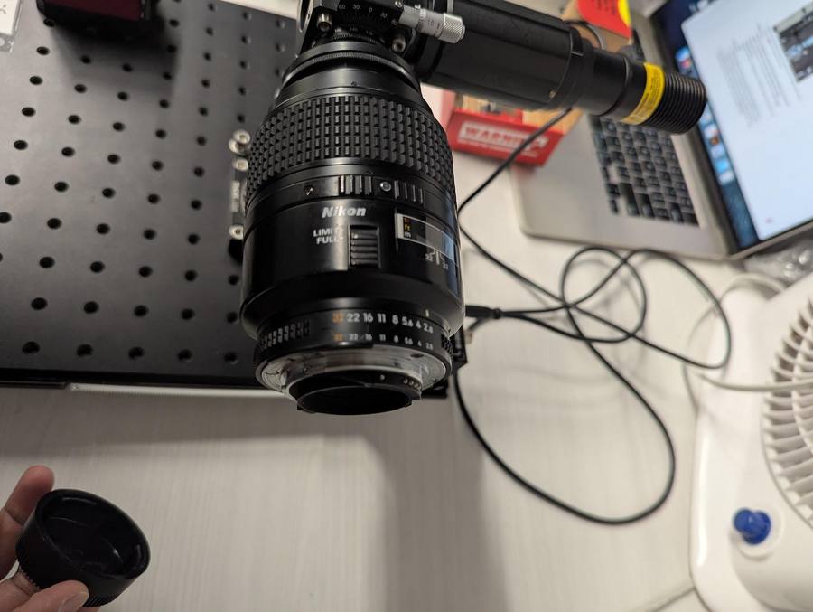 Camera mounted on the lens